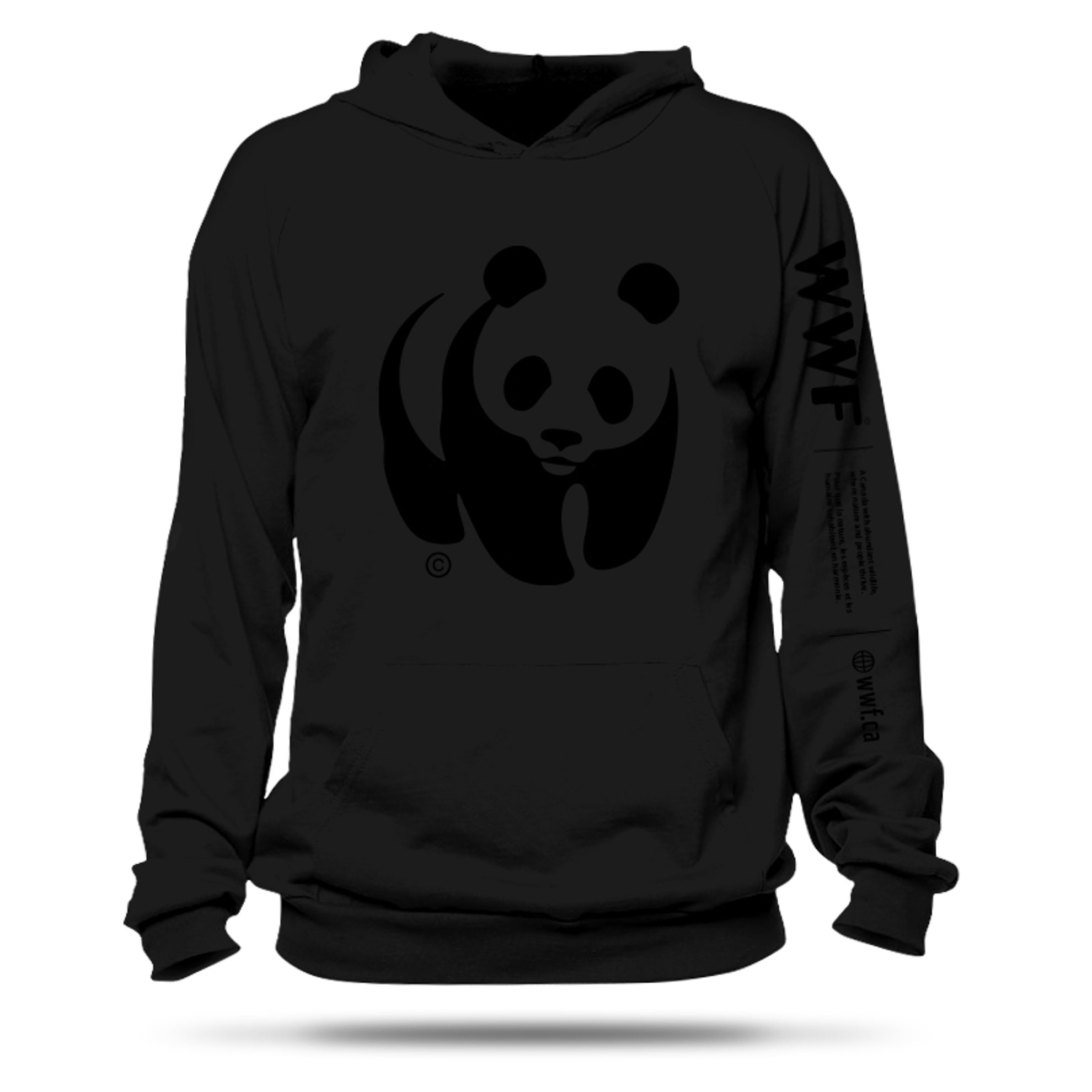 Unisex blackout hooded sweatshirt - WWF-Canada