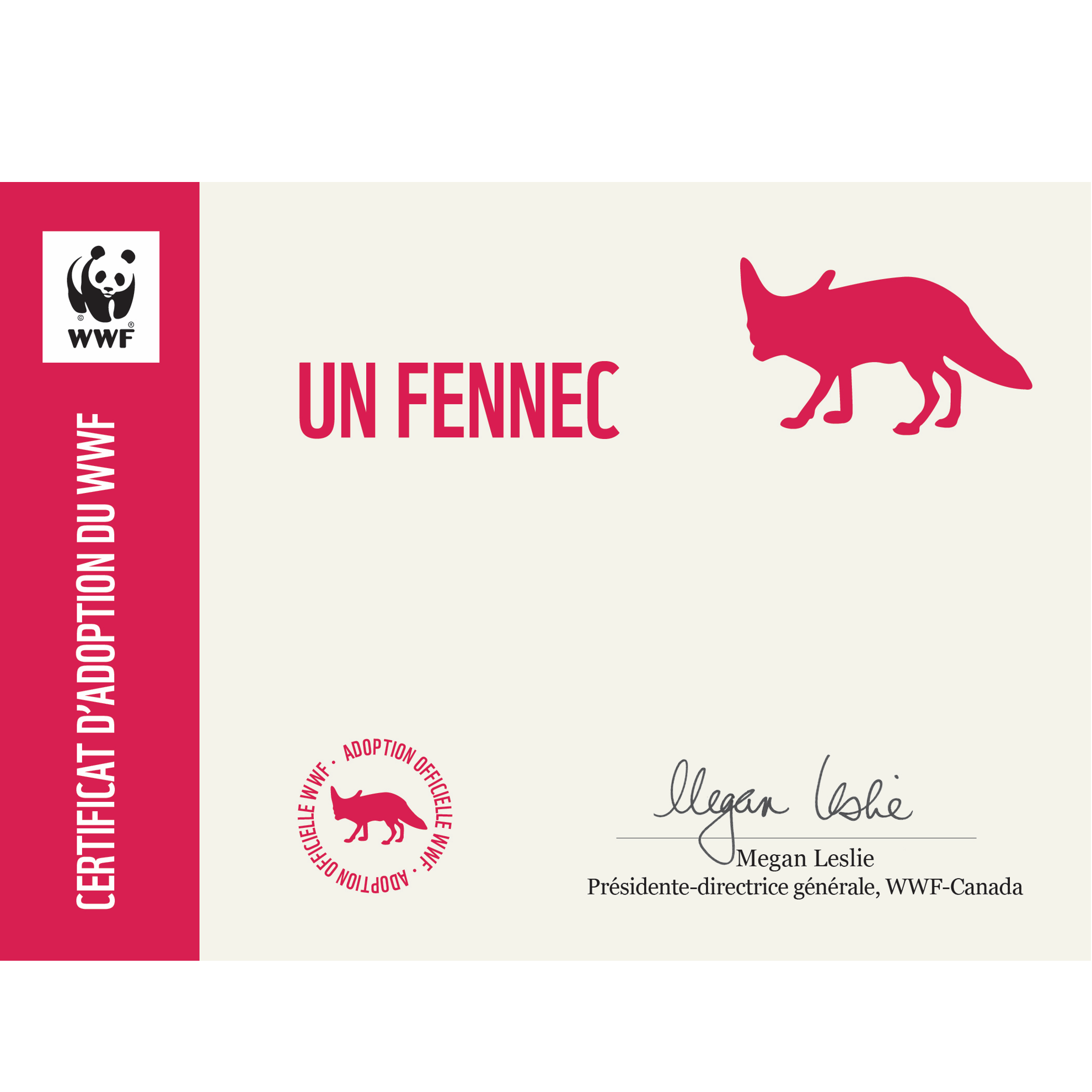 Carte fennec - WWF-Canada