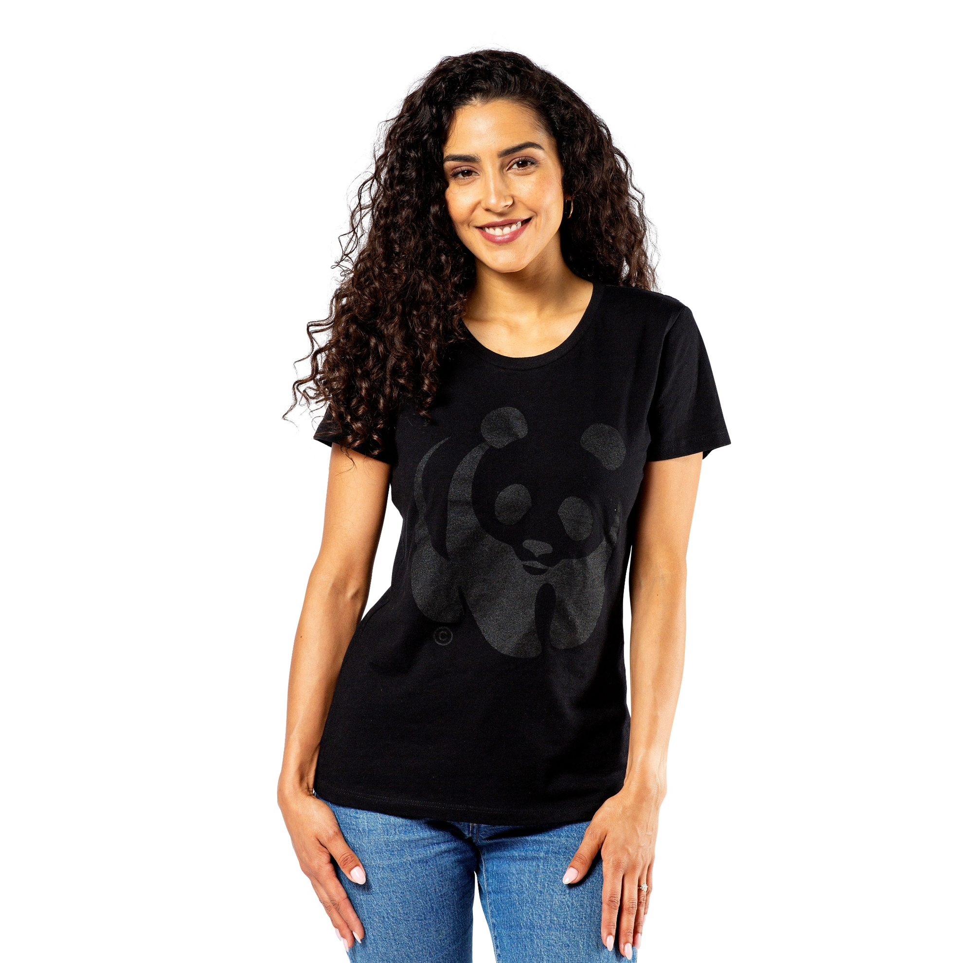 T-shirt coupe féminine, noir - WWF-Canada