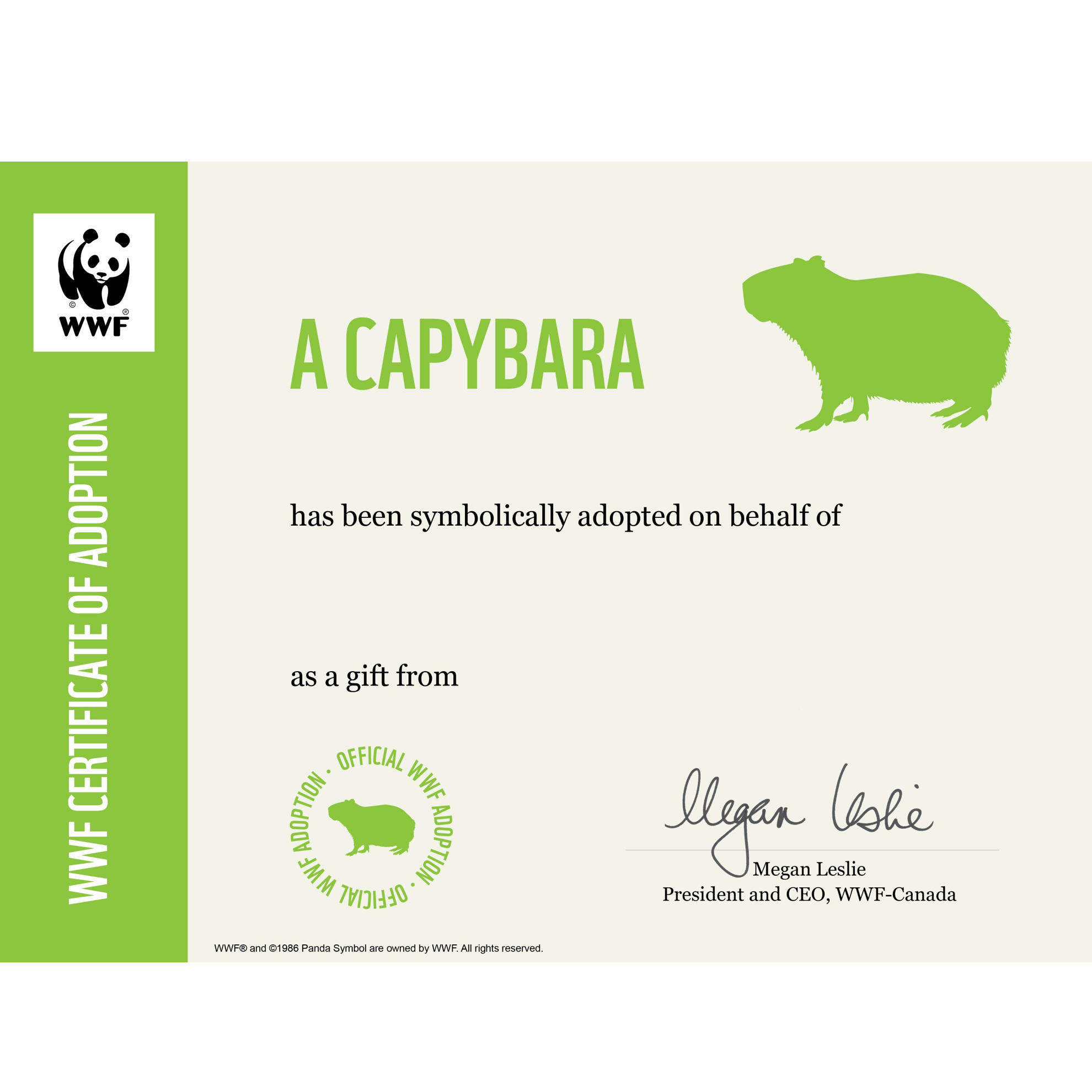 Capybara - WWF-Canada