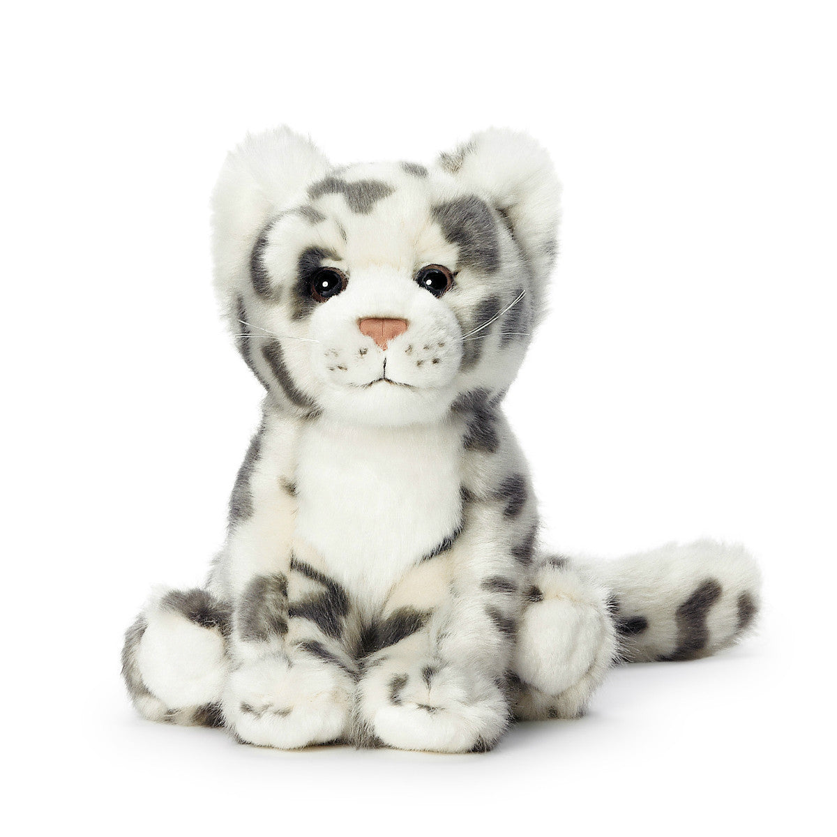 A photo of the snow leopard plush toy