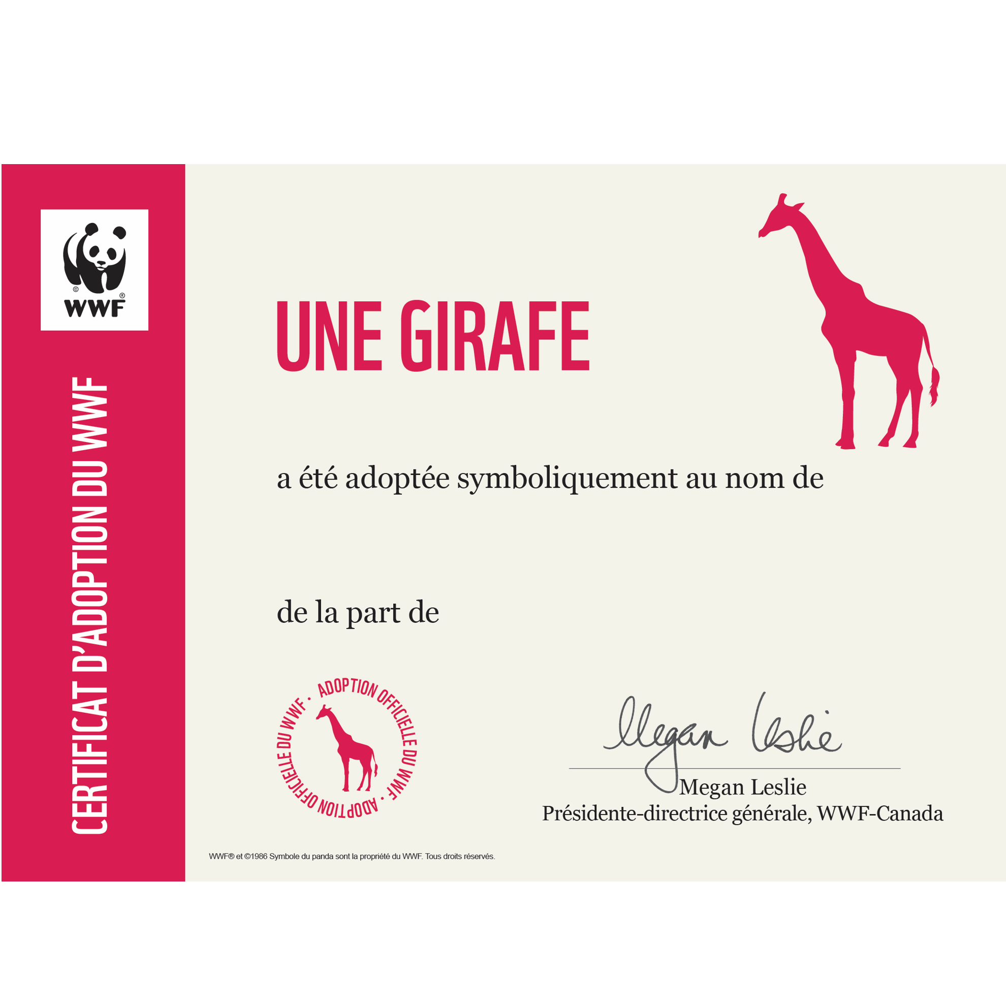 Girafe - WWF-Canada