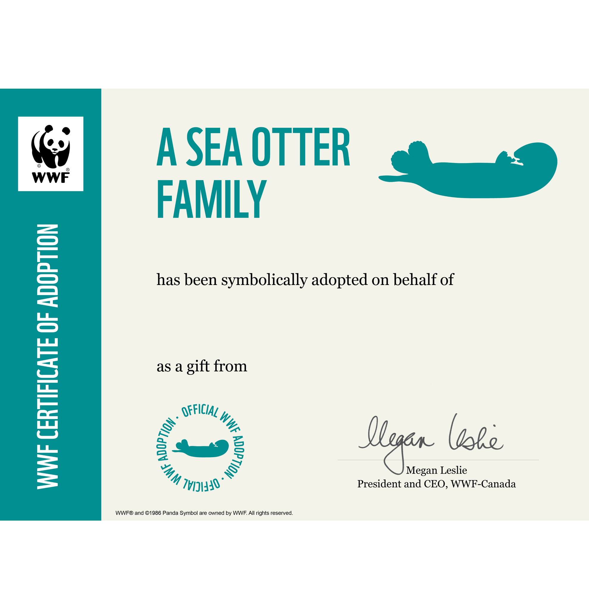 Sea otter family - WWF-Canada