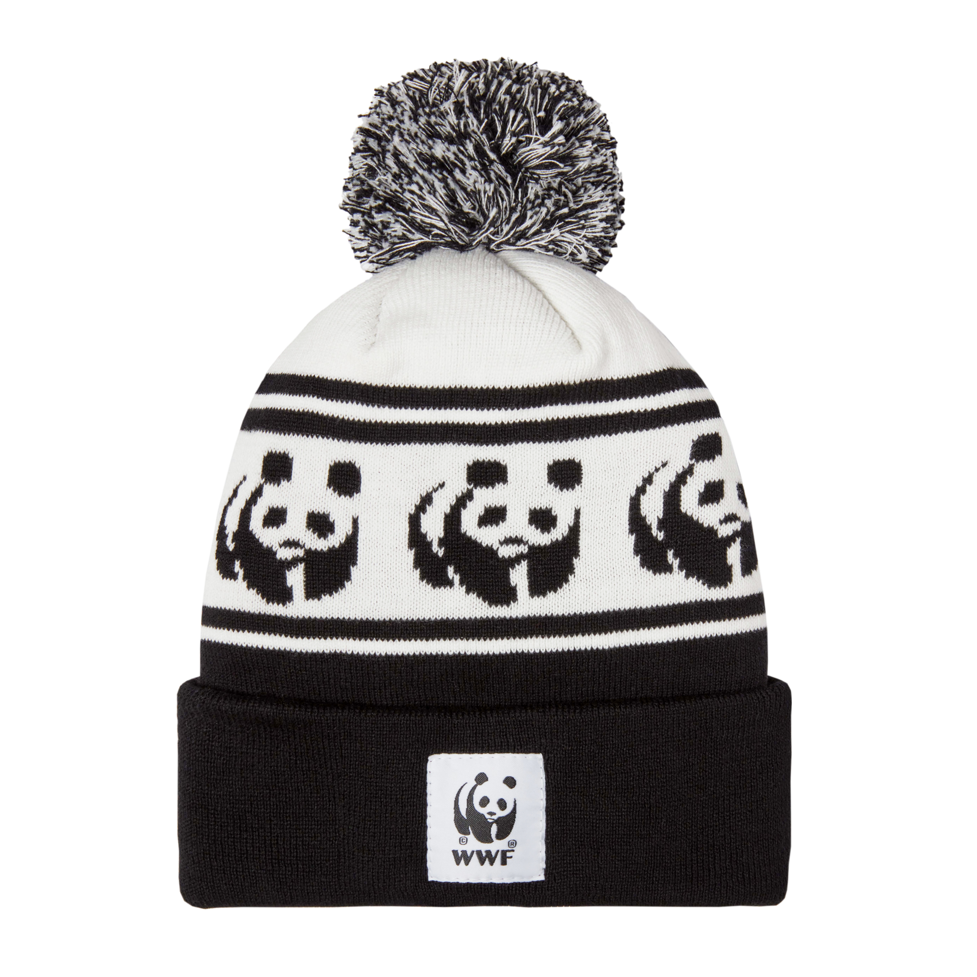 A picture of the panda toque with pom pom