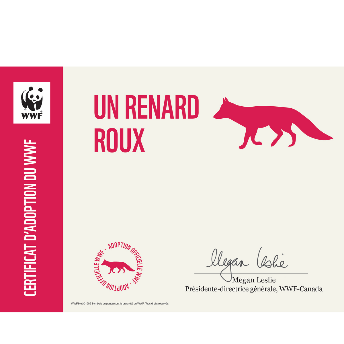 Adoptez un renard roux