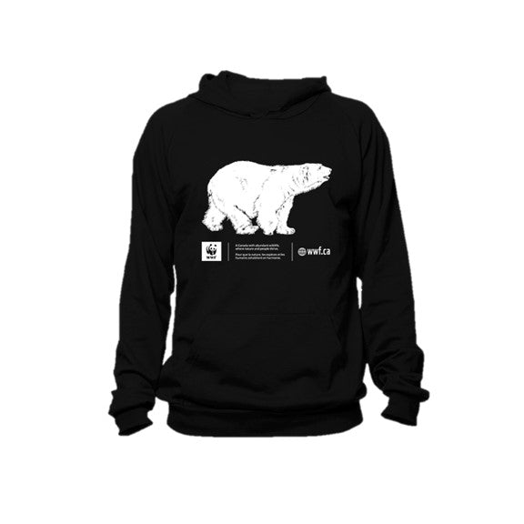 Unisex polar bear hooded sweatshirt
