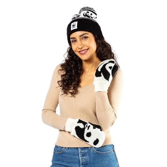 Panda toque and mittens bundle