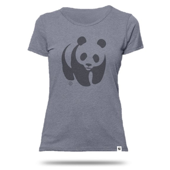T-shirt panda coupe féminine, gris
