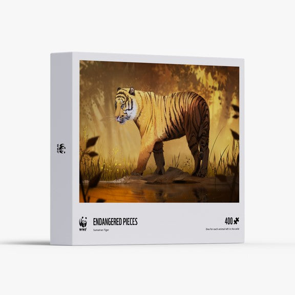 Photo of the front of the Sumatran Tiger Puzzle box