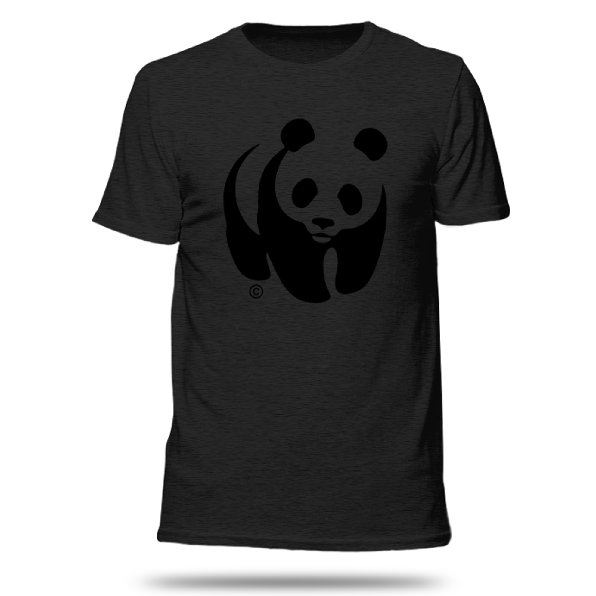 Unisex black panda t-shirt