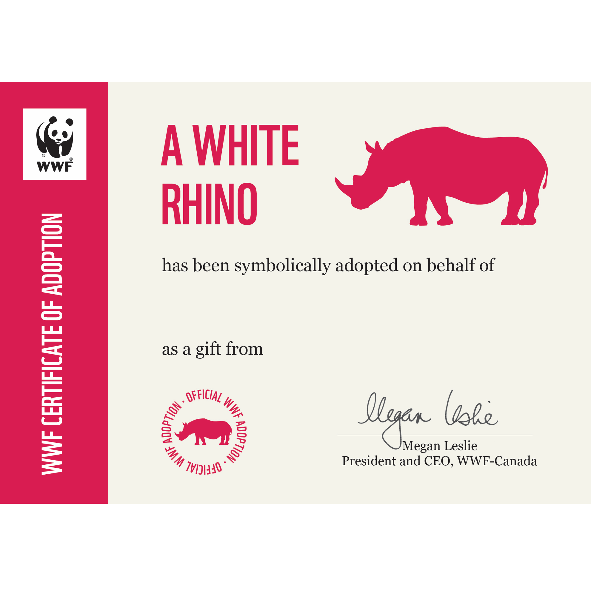 White rhinoceros - WWF-Canada