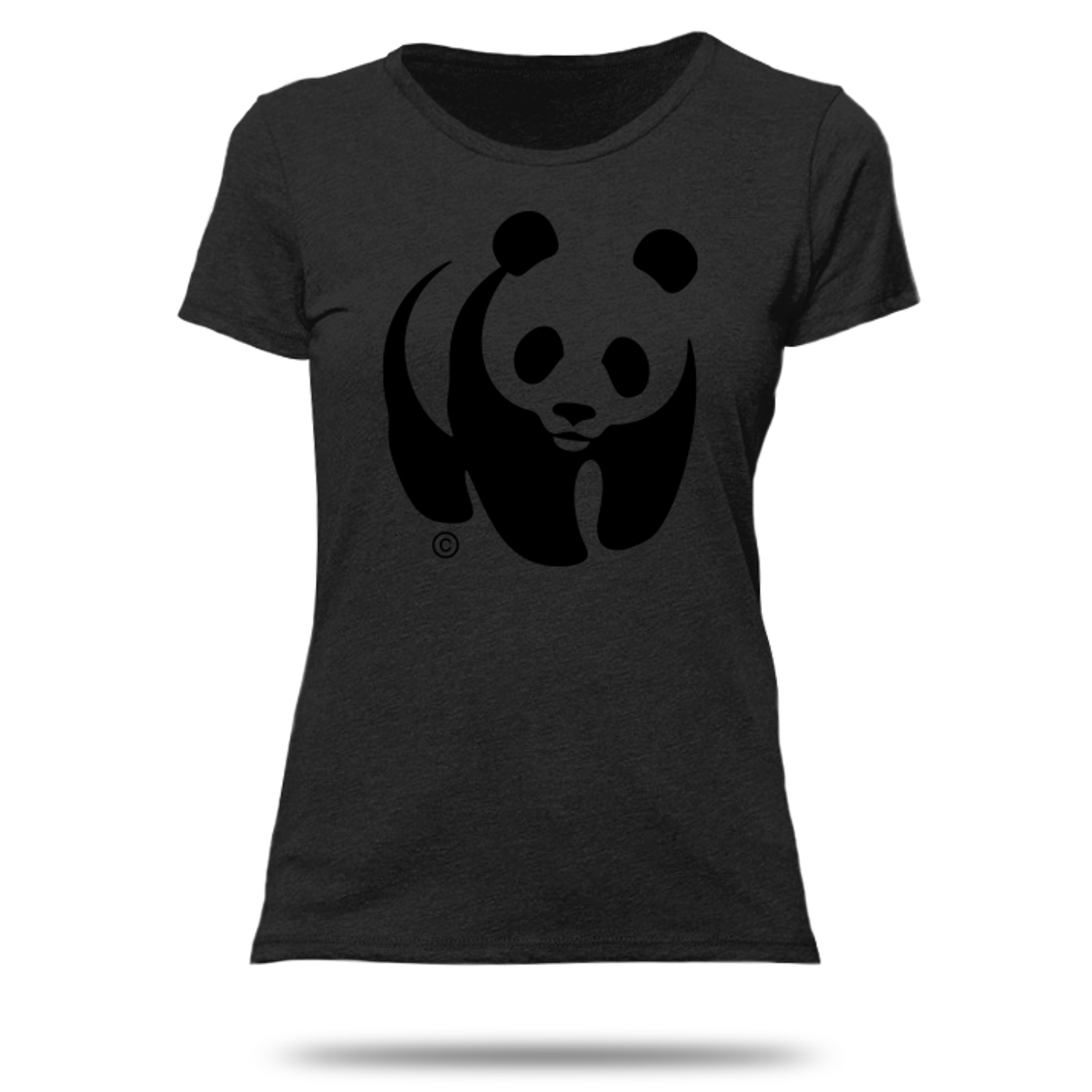 Women's Dark Grey Panda Logo T-Shirt